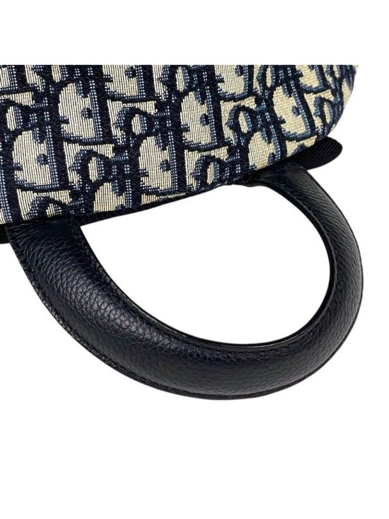 Dior Trotter Pattern Backpack Canvas Blue Black